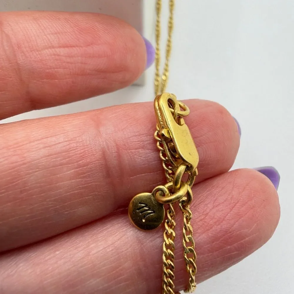 19" Madewell gold tone metal "coin" pendant necklace! - Picture 8 of 13